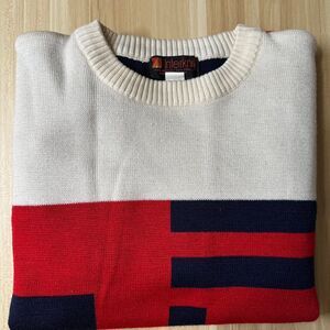 Vintage Interknit Ski Sweater Men’s M Color Block 80s Retro Hong Kong